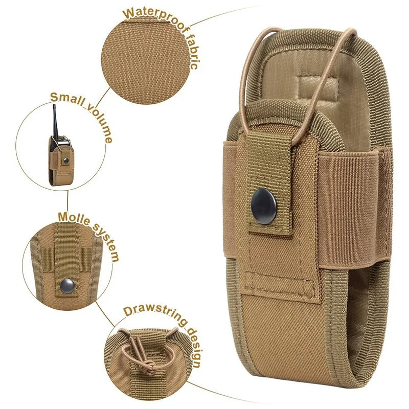 Warchest Warehouse Partners: 1000D Tactical Molle Radio Walkie Talkie Pouch Waist Bag Holder