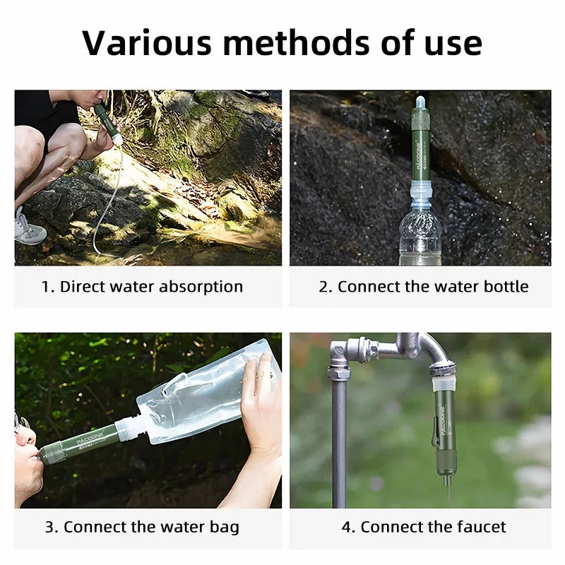 Warchest Warehouse Partners: Camping Purification Water Filter Straw Water Bag