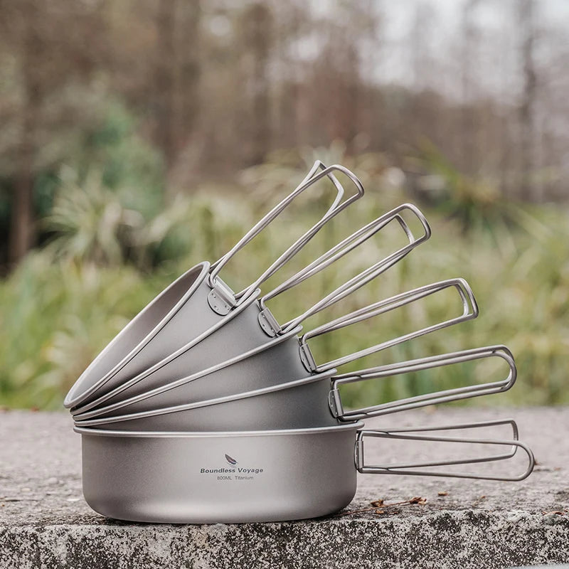 Warchest Warehouse Partners: Boundless Voyage Titanium Bowl Set with Folding Handles