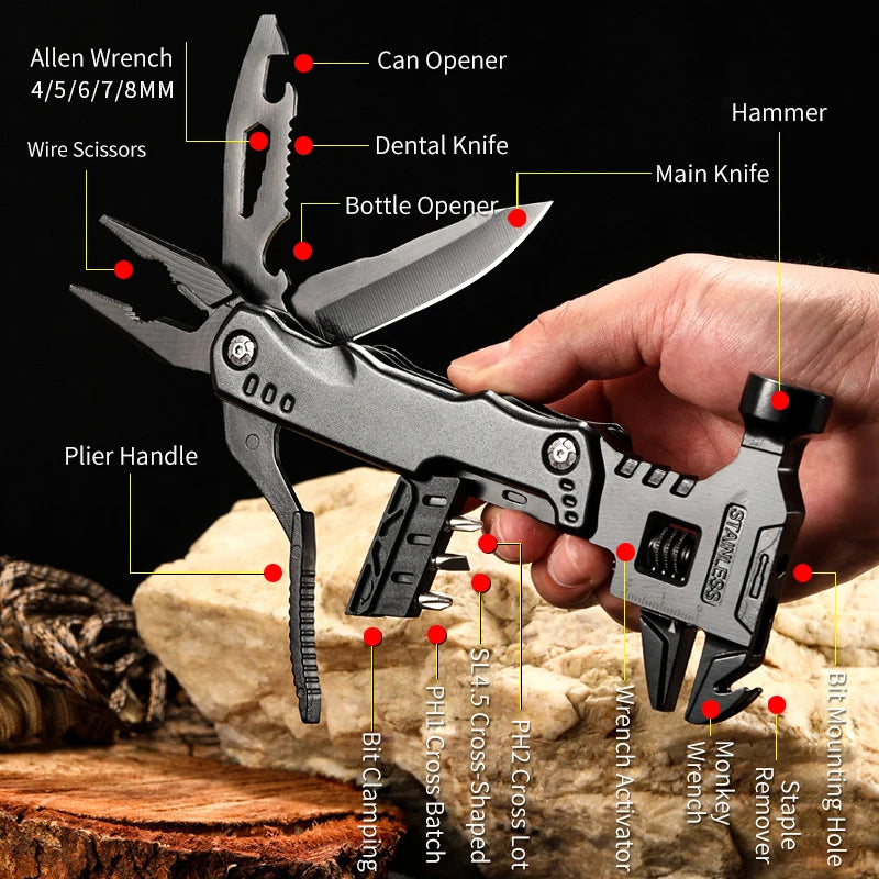 Warchest Warehouse Partners: Multifunctional Stainless Steel Multi-tool Knife