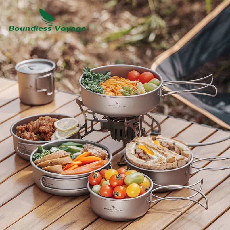 Warchest Warehouse Partners: Boundless Voyage Titanium Bowl Set with Folding Handles