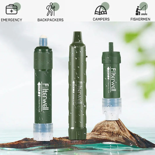 Warchest Warehouse Partners: Camping Purification Water Filter Straw Water Bag